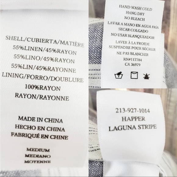 Rails Harper Striped Wide Leg Cropped Jumpsuit, Medium - Picture 5 of 5